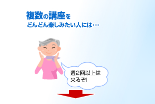 複数の講座をどんどん楽しみたい人には 会員制